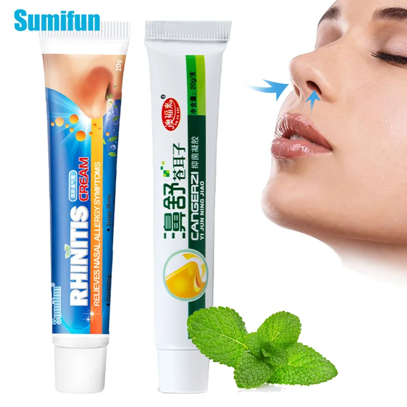 

1 Pcs Rhinitis Sinusitis Cream Nasal Congestion Runny Nose Sneezing Itchy Treatment Mint Refresh Nose Antipruritic Ointment