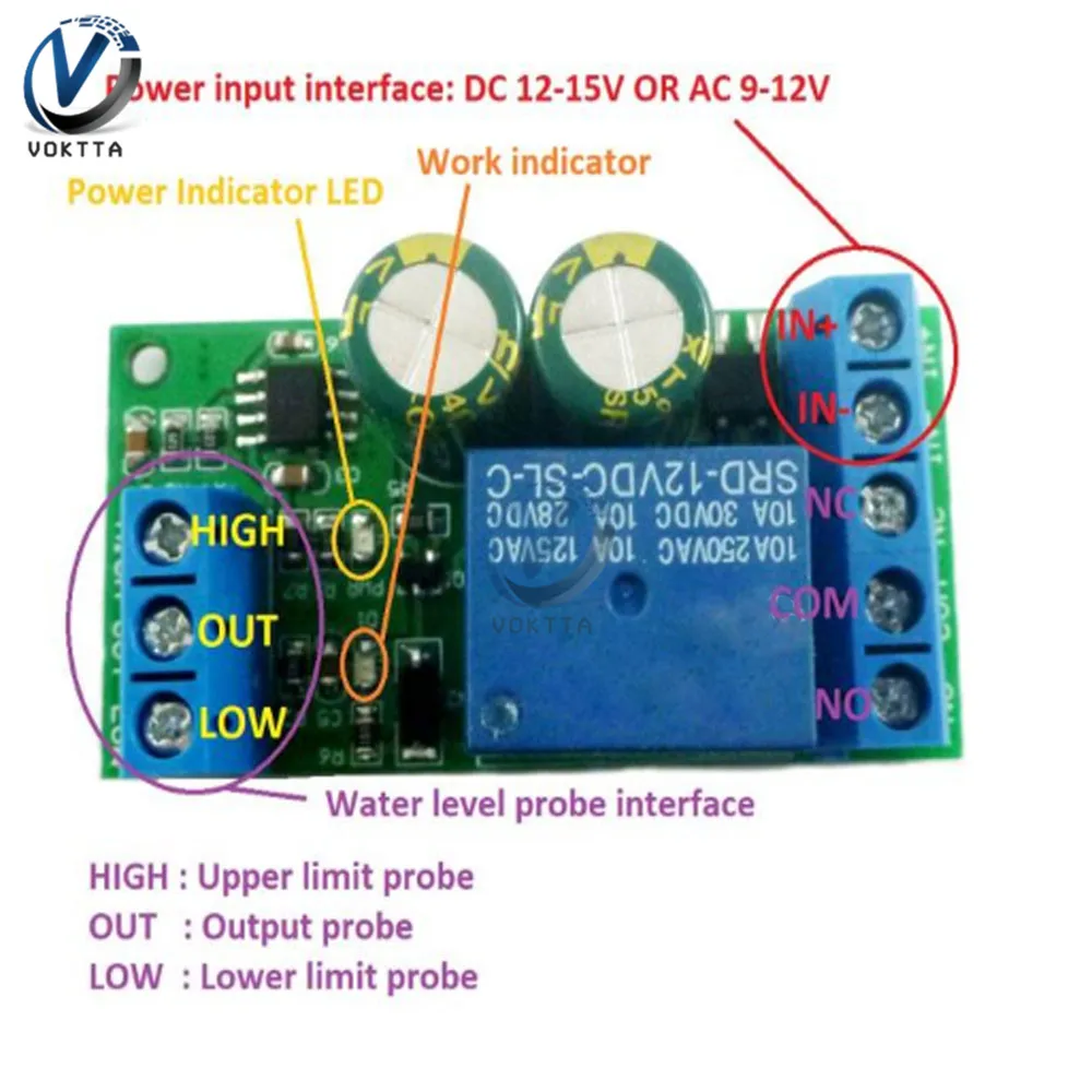 Автоматическое управление уровнем жидкости LC25A01 12 В переключатель датчика