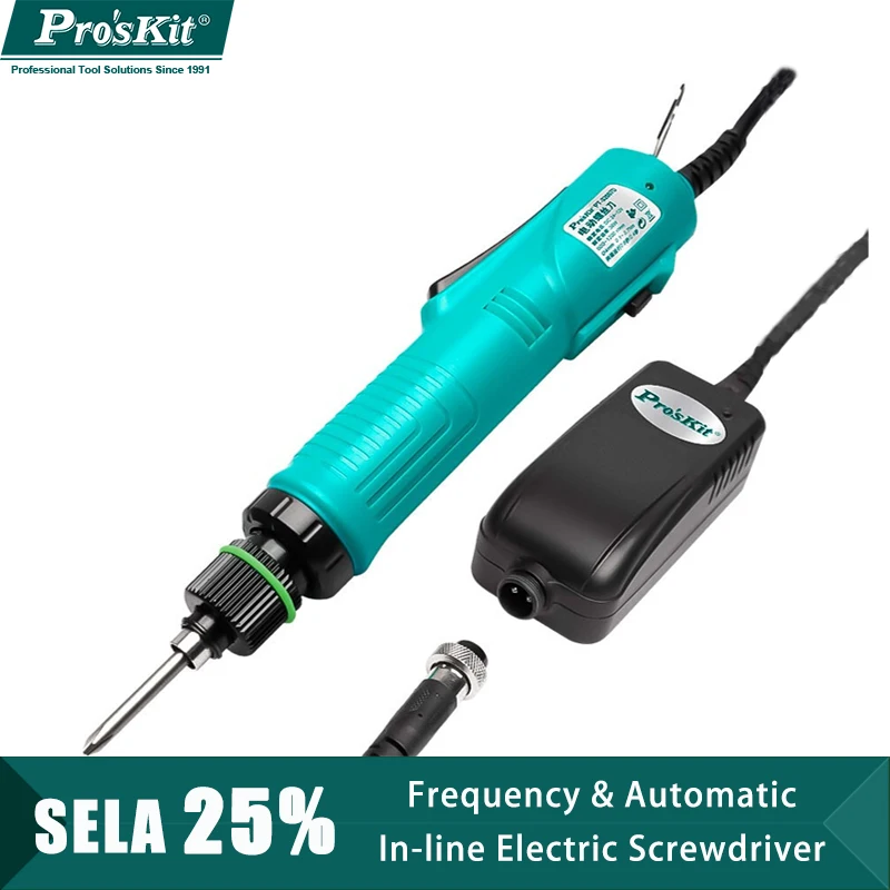 

Pro'sKit PT-32007D Electric Screwdriver Variable Frequency In-line Automatic Electric Screwdriver