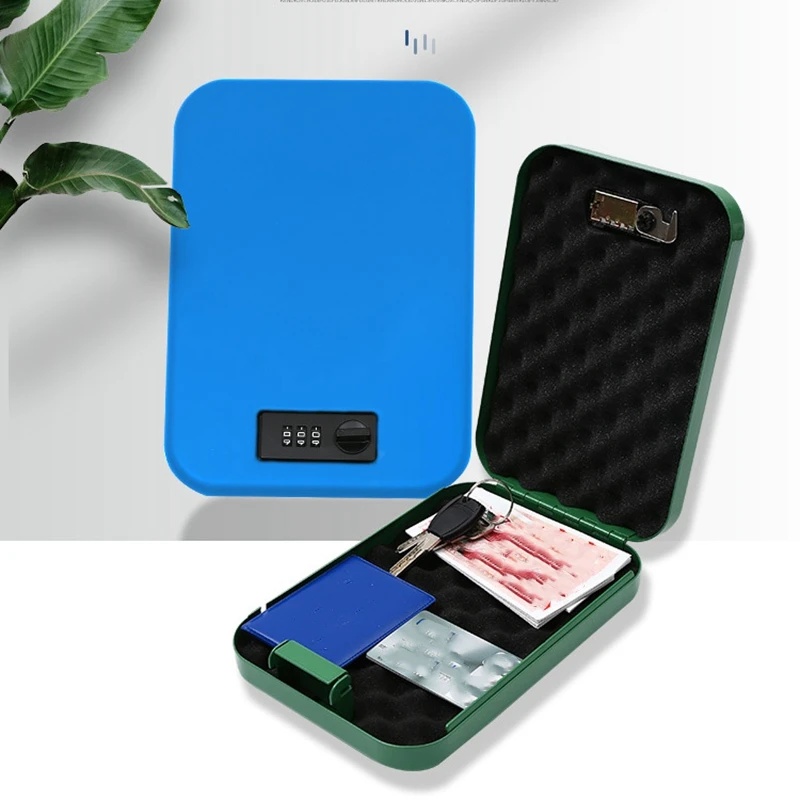 

Key Safe Box Portable Car Auto Safe Valuables Wallet Jewelry Storage Box Safe Deposit Box Safe Strongbox