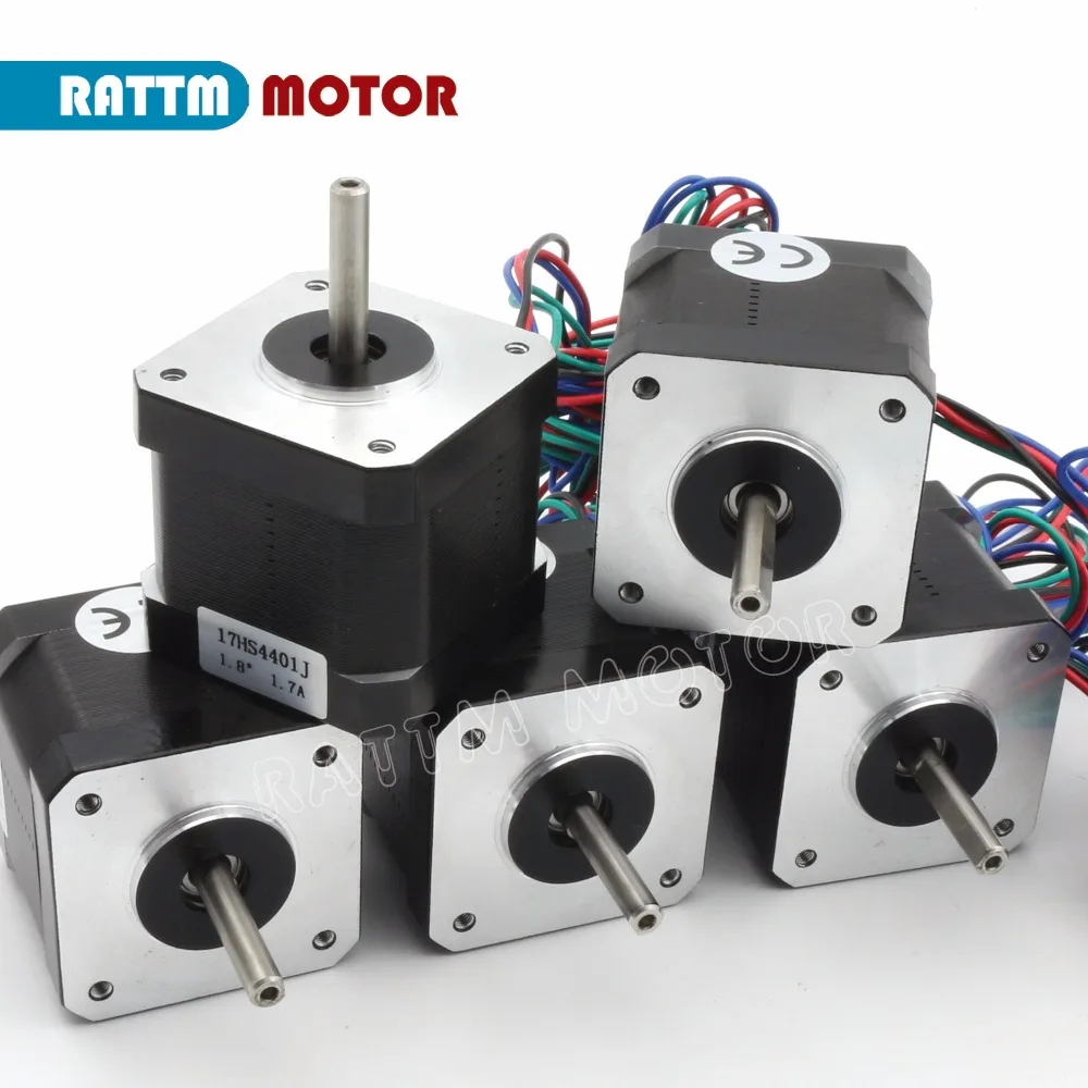 

5 шт., шаговый двигатель 17HS4401J 40 мм с коннектором