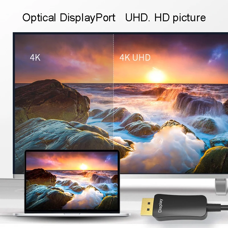

DisplayPort DP1.4 Fiber Optic Cable 8K Ultra HD High Speed DP to DP 1.4 1.2 Display Port for PS3/4 Monitor PC