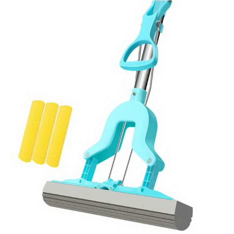 

341230/Household flat mop/Suspended design/Built-in nut retractable rod/Bilateral buckle/Strong absorbent sponge head