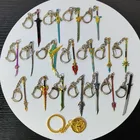 Genshin Impact брелок в форме оружия The End Of The Волчья модель Toys, фигурка разбавленная Zhongli Xiao Key украшение из колец аниме, подарок для влюбленных