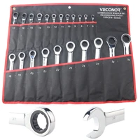 6 32mm keys ratchet wrench set of hand tools 72 teeth ratcheting spanner mirror polish high torque with storage pouch