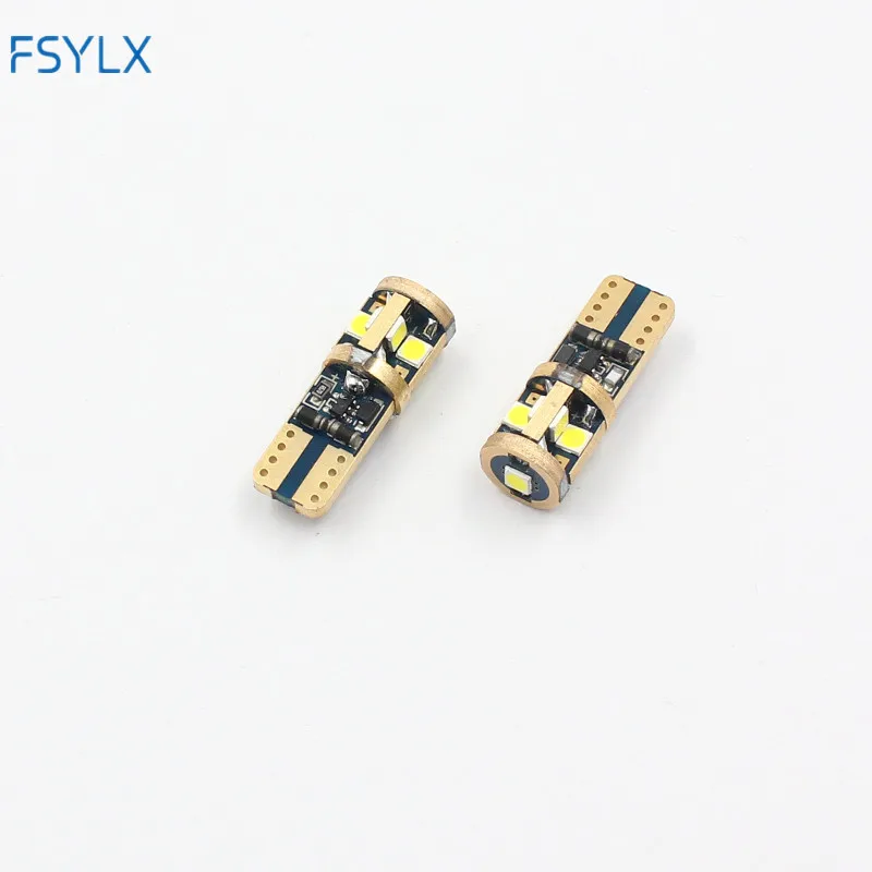 FSYLX 50pcs T10 w5w 194 501 LED bulb SMD 3030 9smd canbus error free lamp wedge parking dome light auto car styling 9v-30v | Автомобили и