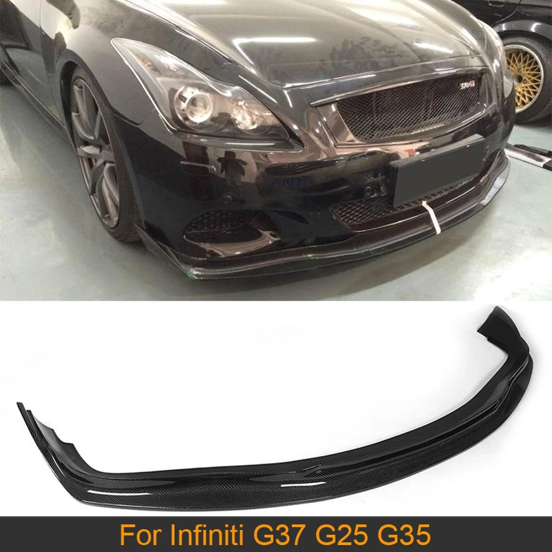 Спойлер для переднего бампера автомобиля из углеродного волокна Infiniti G37 G25 G35 Base