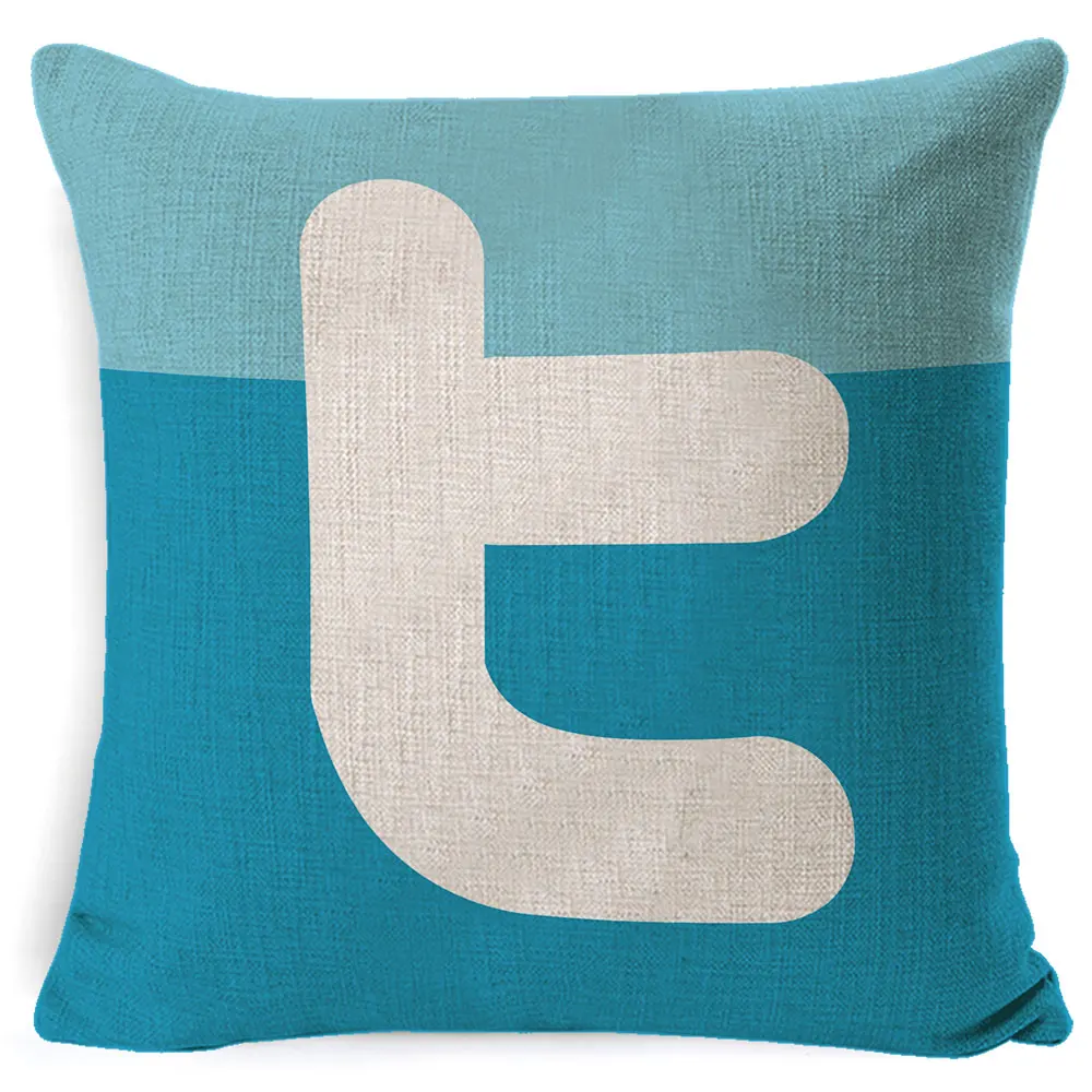 Наволочка горячая Распродажа льняная наволочка с логотипом youtube и facebook 18