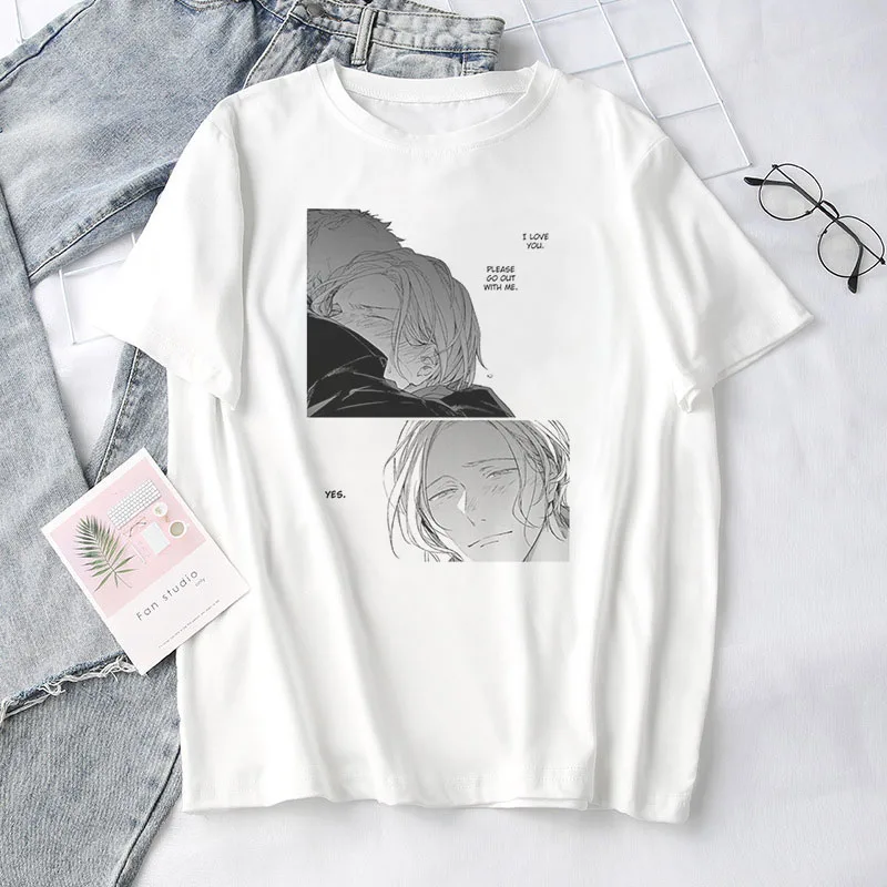 Японского аниме Манга Harajuku с учетом футболка для женщин Yaoi в нашем магазине