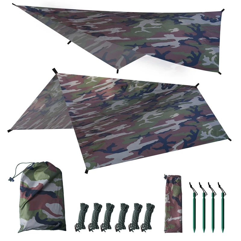 

Awning Waterproof Tarp Tent Shade Ultralight Garden Canopy Sunshade Outdoor Camo Camping Mats Hunt Camouflage Beach Sun Shelter
