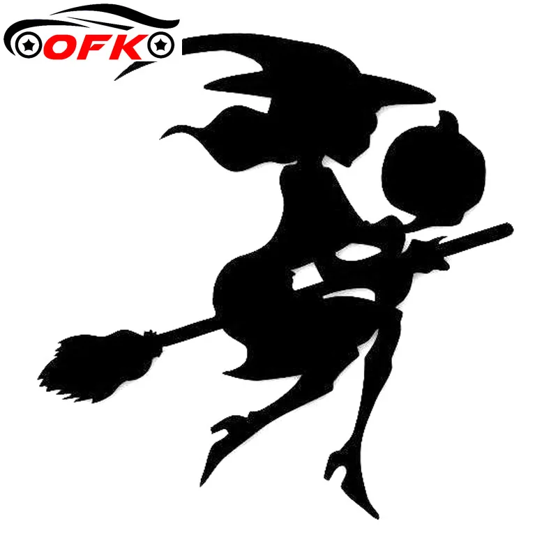 

Witch Decor Car Accessories Car-Styling Stickers Black/Silver 17.9cm*18.2cm