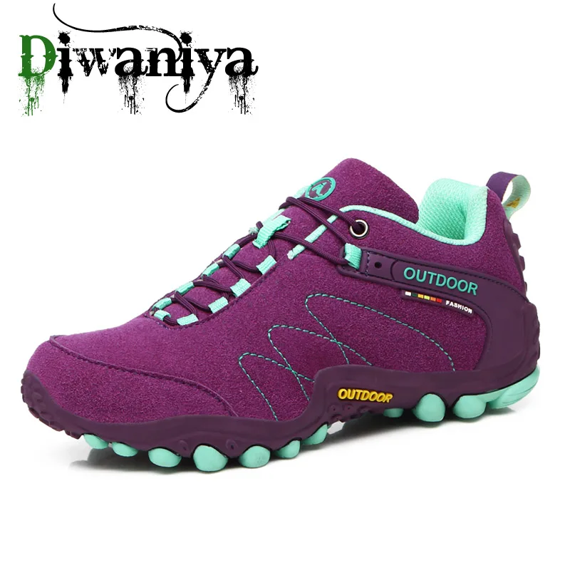 

Unisex Leather Climbing Shoes Outdoor Mountain Trekking Shoes Men Women's Hiking Shoes Waterproof Leather Outdoor Sports Shoes