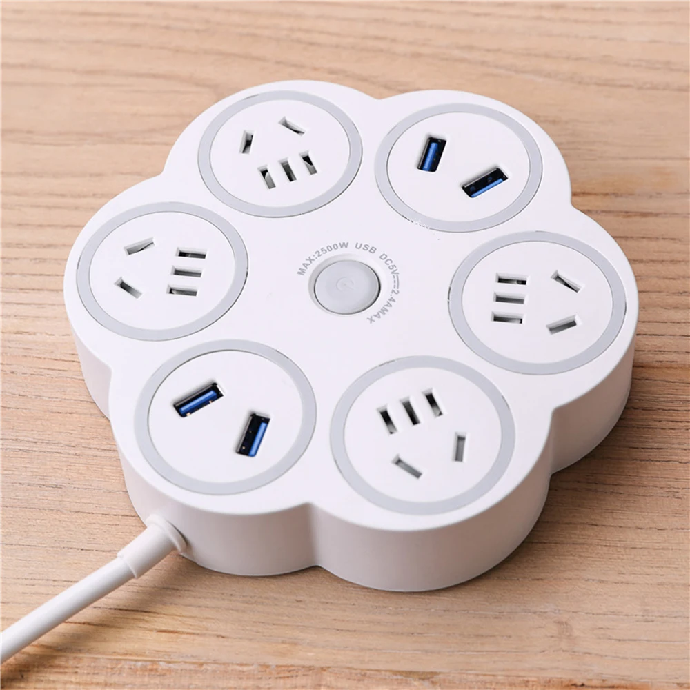 Мульти Мощность полосы 4 розетками переменного тока штепсельная вилка