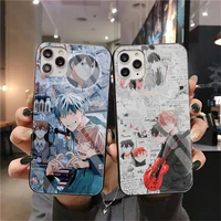 given anime fitted phone case tempered glass for iphone 13 12 mini 11 pro xr xs max 8 x 7 plus se 2020 soft cover