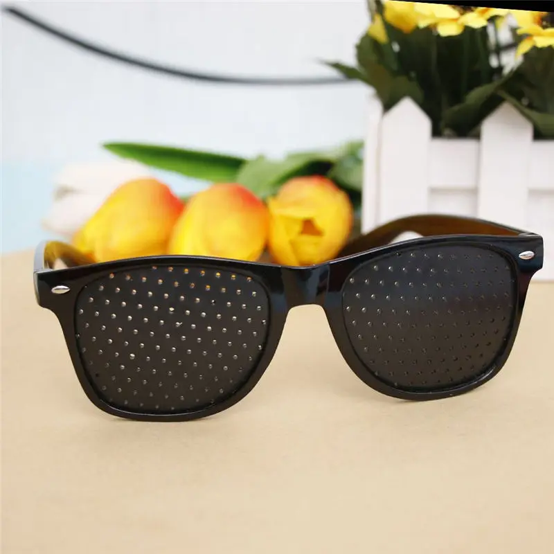 Новое поступление черные Зрение Улучшение Уход За Зрением Пинхол очки унисекс