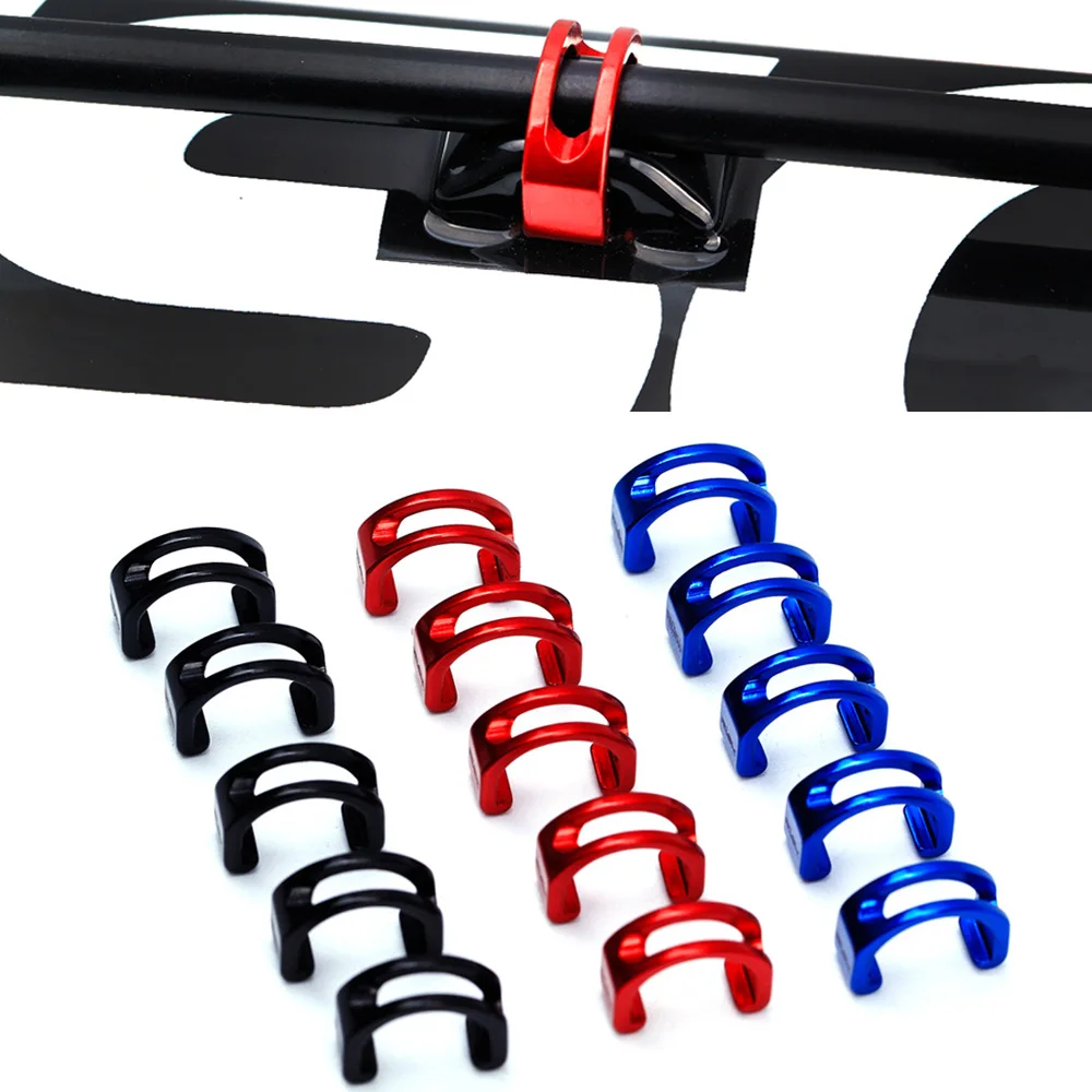 

5pcs Road Bike MTB Hydraulic Shift Line Aluminum Alloy Brake/Shift Cable Organizer Fixed Tubing Clips C-Type U Shaped Snap Clamp