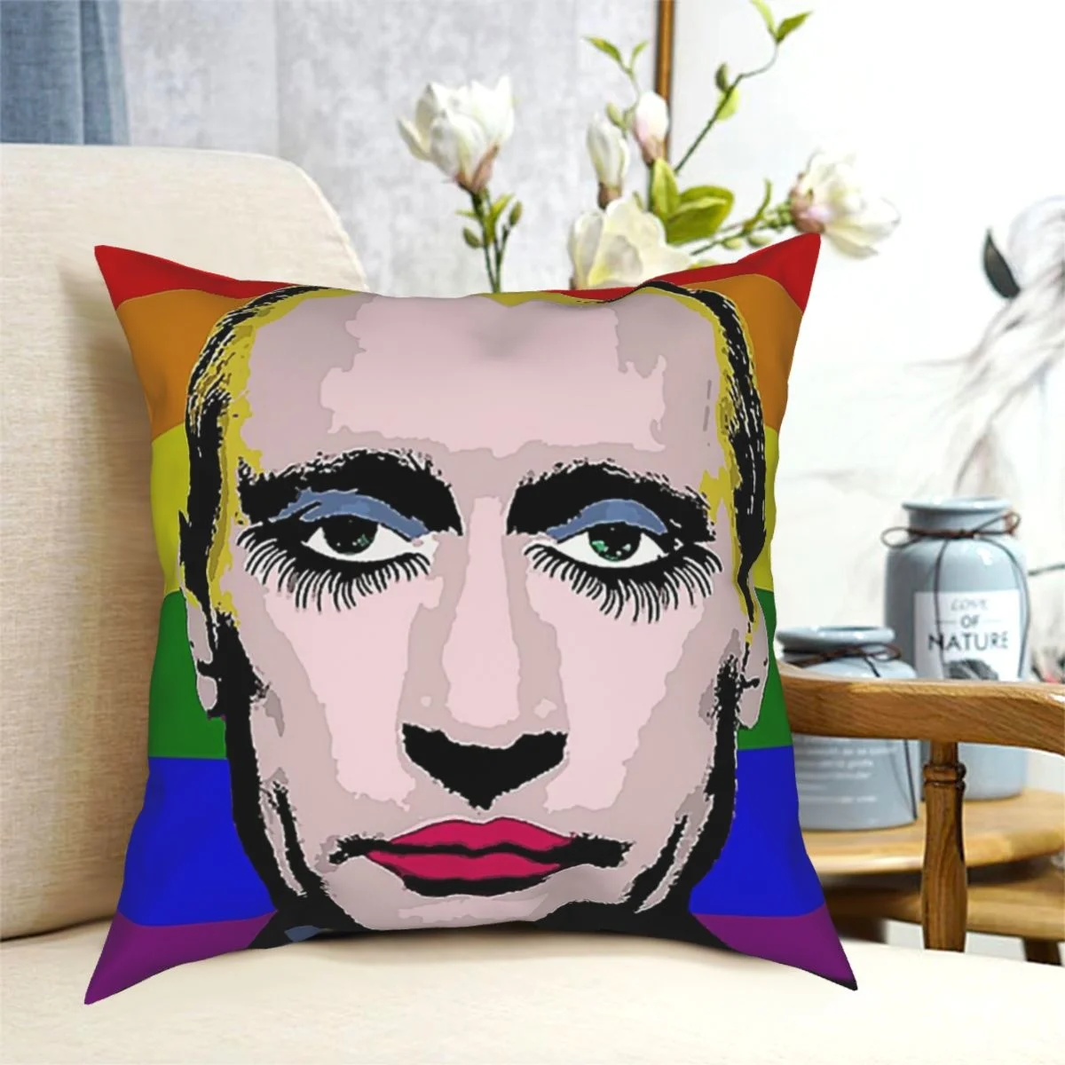 

Vladimir Putin Cushion Cover Travel Pillow Case Decorative Polyester Home Sofa Throw Pillows Case 45x45cm Funda Cojin Cojines