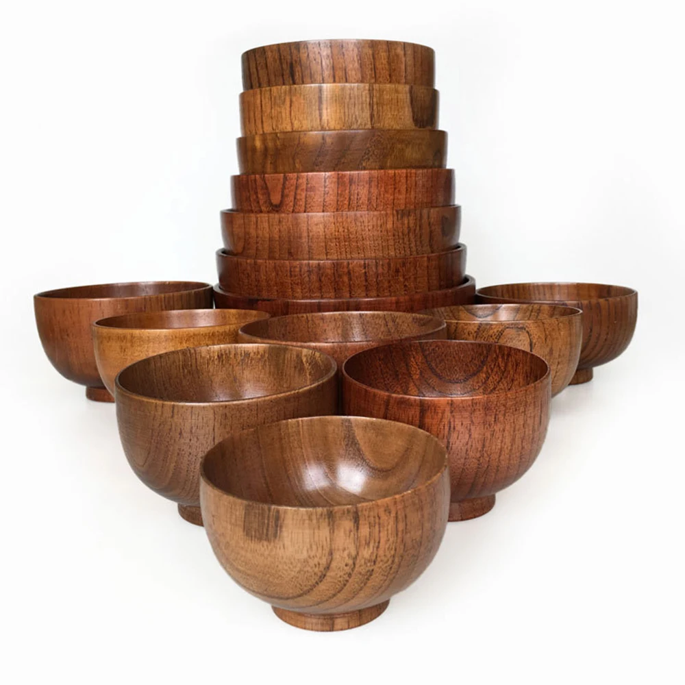 1 шт. китайская Круглая Деревянная миска в японском стиле зернистая для салата