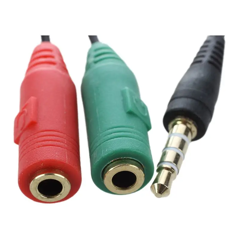 20 см 3 5 мм папа-двойной Женский микрофон аудио кабель-удлинитель видео