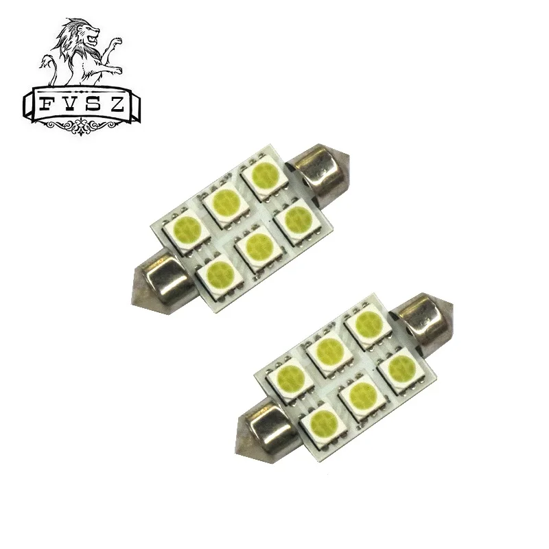 1 шт. Festoon 39mm C5W светодиодный C10W интерьер автомобиля светильник s 5050 6 SMD авто