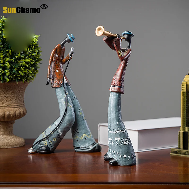 Креативная фигурка скульптурные украшения искусство музыка рок-группа модель