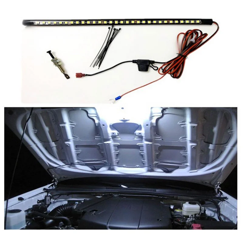 

2021 New 36cm 12-14V Repair Light Bar Kit White LED Panels Fit For Car Under Hood Engine
