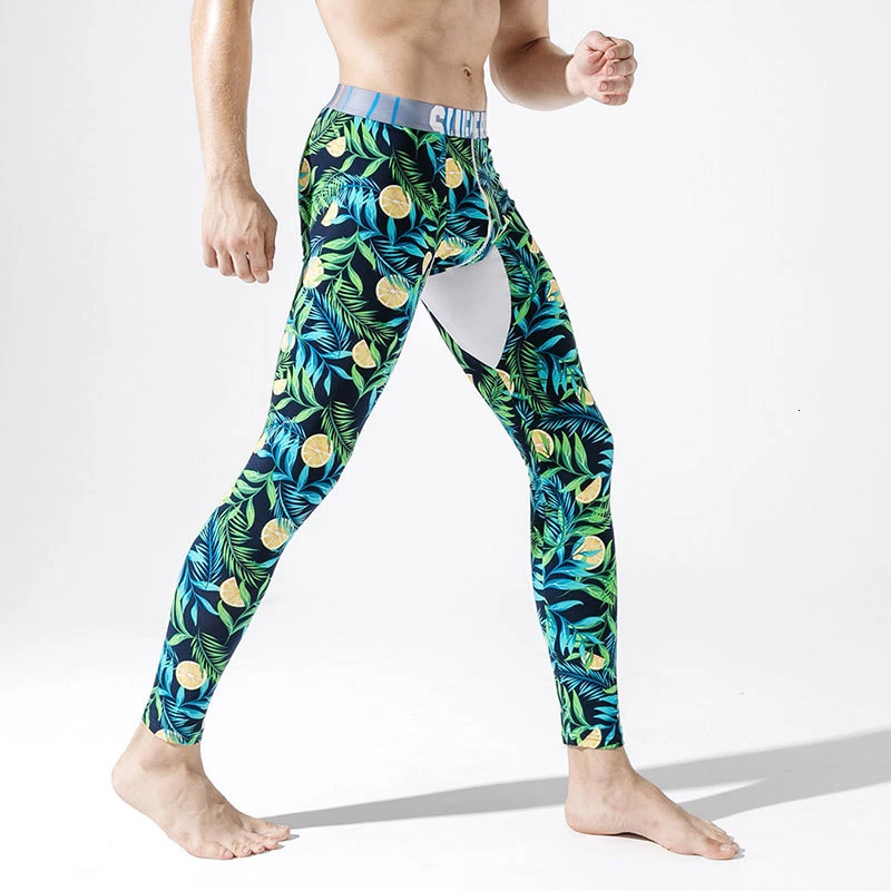 2019 сексуальное хлопковое термобелье мужские длинные брюки John зимние леггинсы