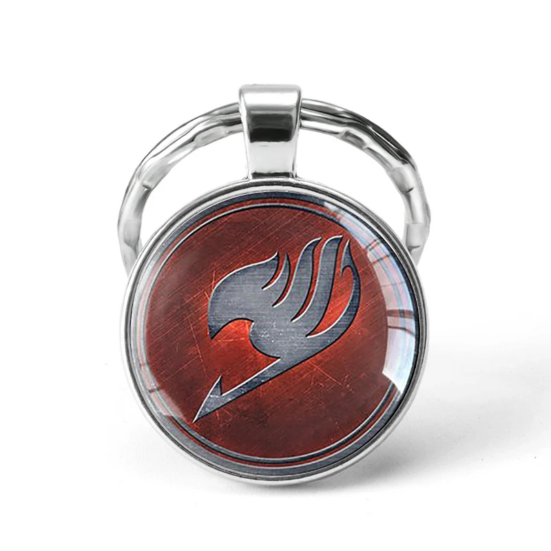 Брелок с логотипом сказочной гильдии модный мужской и женский стеклянный брелок