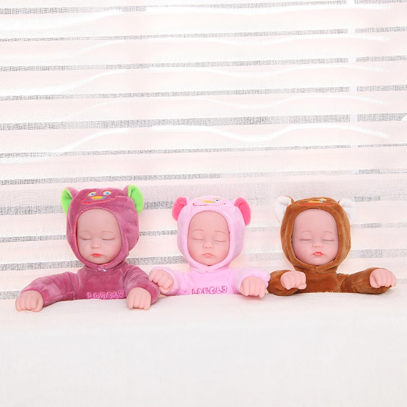 25 см милые животные спящие Детские куклы игрушки мягкие плюшевые силиконовые