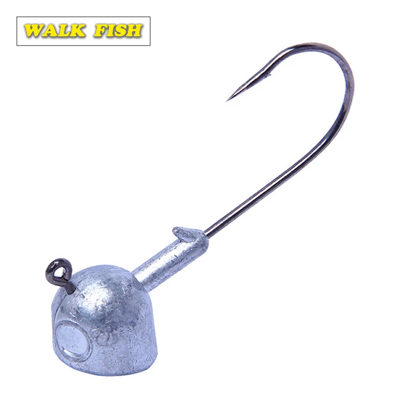 Walk Fish 5 шт./лот, новинка, высокое качество, 3,5 г/7 г/10 г/14 г/18 г, свинцовая головка, крючок, джиг оснатка приманки, рыболовные крючки для мягкой приманки, рыболовные снасти hh020