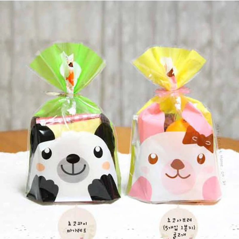 Пакеты для печенья в форме кролика и медведя целлофановые пакеты торта закусок
