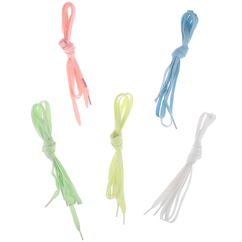 

2pcs/Pair 120cm*0.8cm Cotton Glow Luminous Shoelaces Funny Sport Gift Running Fluorescent Gift Toys