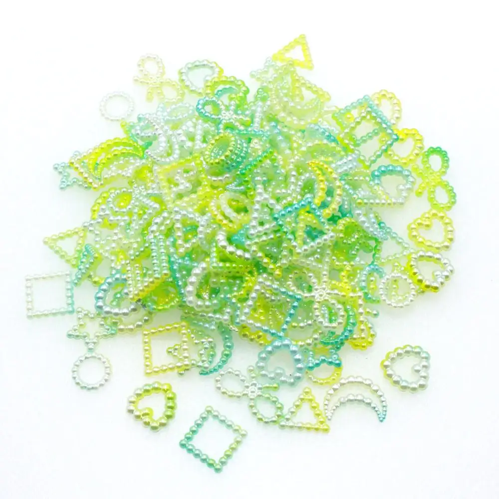 20 г разноцветные кабошоны из АБС пластика с жемчугом бантом сердцем и плоским