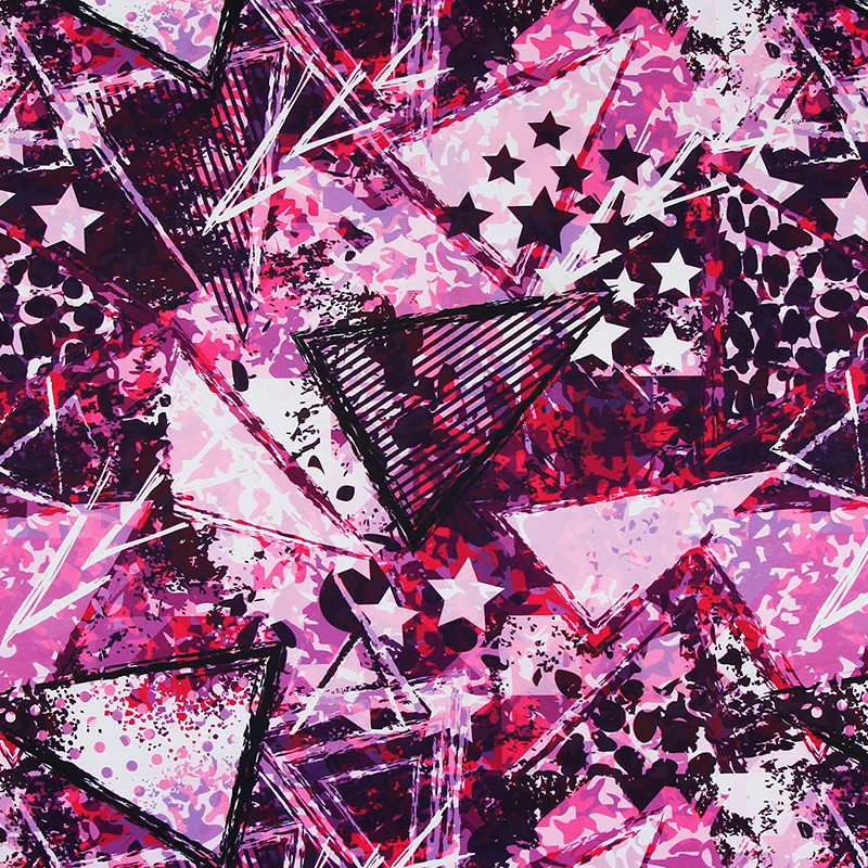 

American Rock Printed Suiting Fabric Air Layer 220gsm 1mm Thickness Breathable