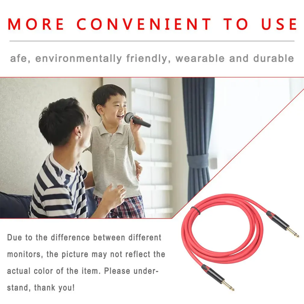 Аудиокабель штырь-штырь 6 35 мм для гитарного миксера усилитель басов 3 м/5 м/10 м