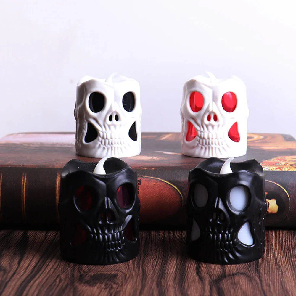 Halloween Lights LED Light Skull Head Candles Lamp Party Decoration Candle toy Festive party decoration toys | Игрушки и хобби