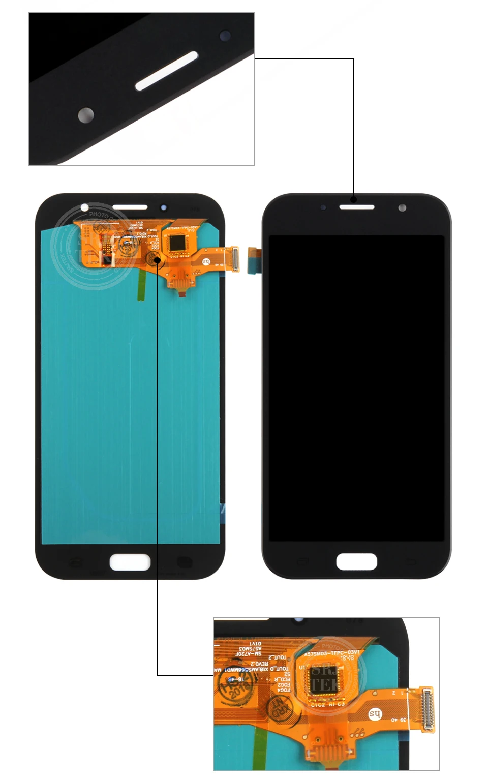 Super OLED ЖК-экран для Samsung Galaxy A7 A720 A720F SM-A720F ЖК-дисплей Дисплей кодирующий преобразователь сенсорного экрана в сборе