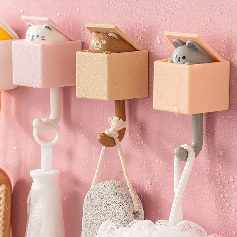 Творческий дом Декор крючок для ключей с анимальным принтом Кот Мышь