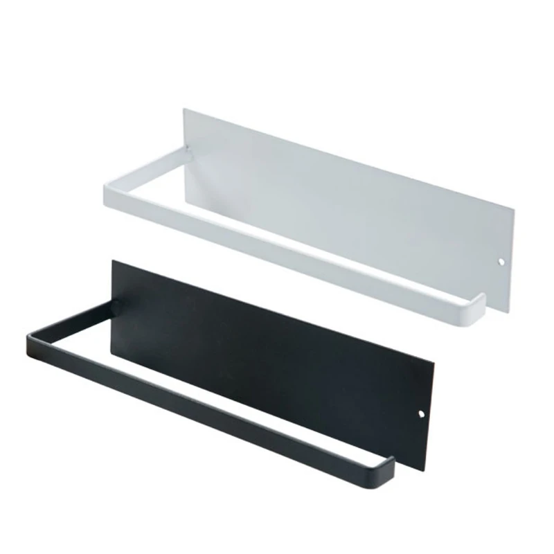 

1Pc No Drilling Wall-Mounted Metal Towel Rack Self-Adhesive Toilet Paper Bath Towel Holders Racks Easy-Install for Bathroom