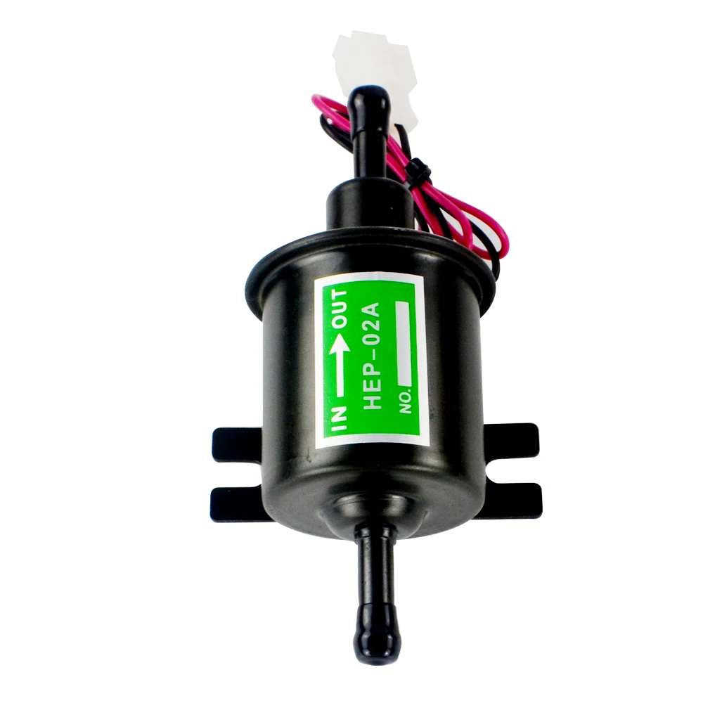 12V Black 12 В 24 в электрический топливный насос низкого давления болт фиксирующий провод дизельный бензиновый HEP-02A для автомобиля карбюратора мотоцикла ATV - Цвет: 12V Black