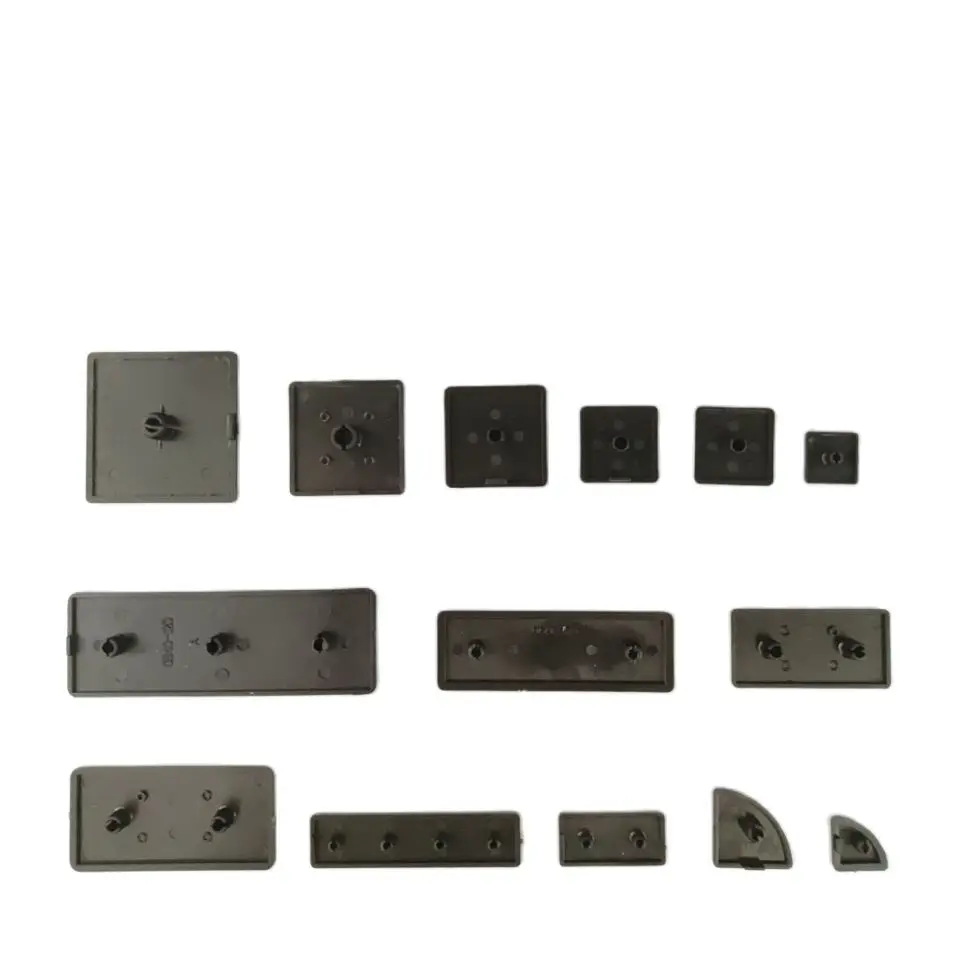 Черная нейлоновая алюминиевая профильная крышка 10 шт. пластина для