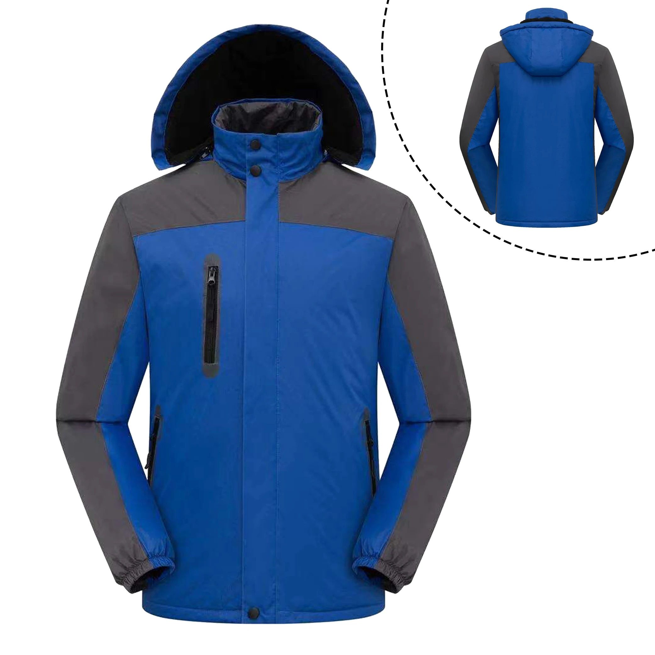 

Fashion Brand Printed Fleece Windbreaker Hooded Waterproof And Windproof Casual Men's And Women's 2021 Autumn And Winter Jackets