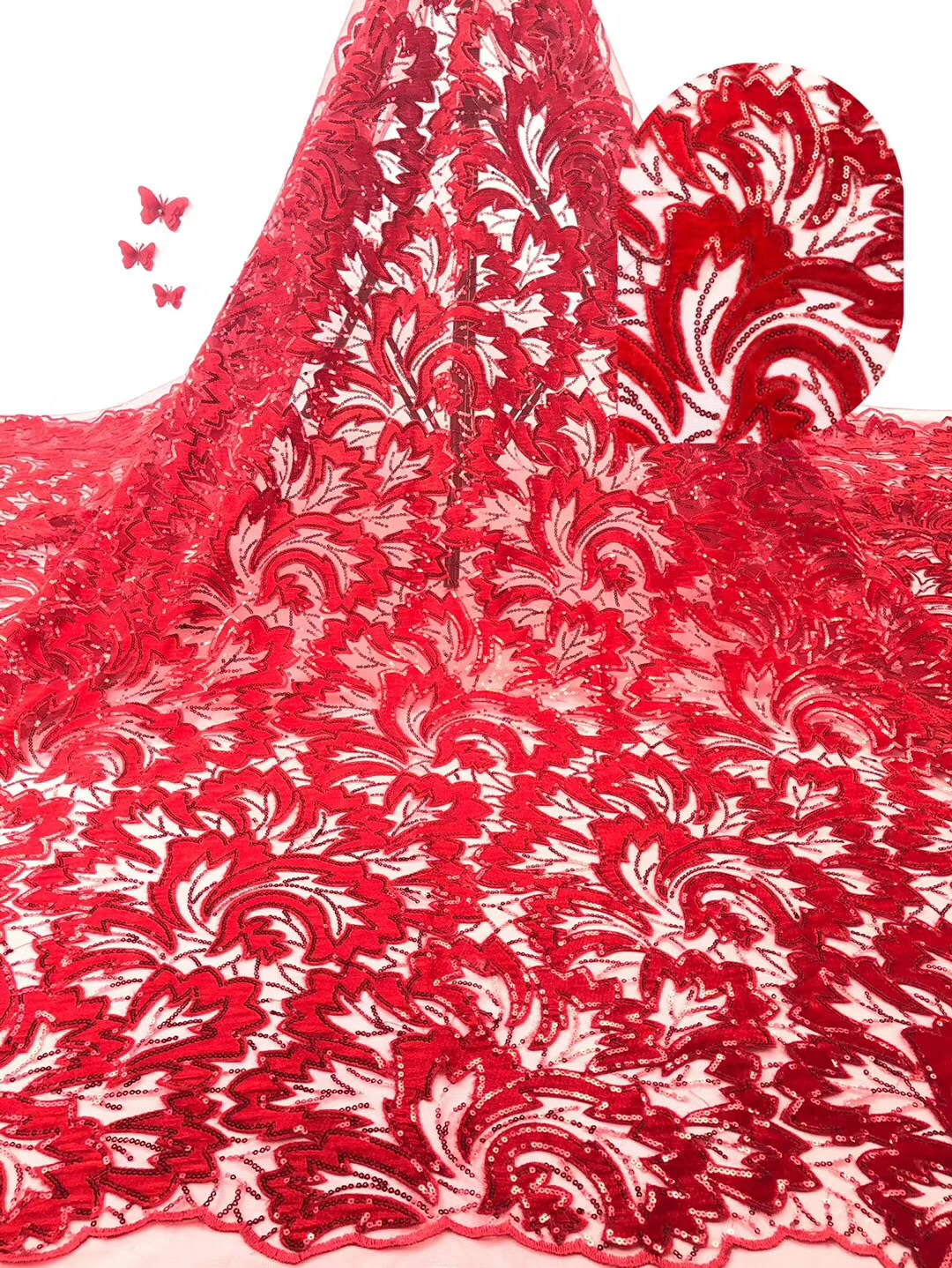 

2019 latest French velvet lace fabric high quality lace African lace fabric wedding Nigerian tulle lace material J04161