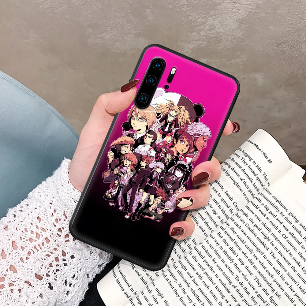 

danganronpa anime Phone Case For Huawei P Mate Smart 10 20 30 40 Lite Z 2019 Pro black Waterproof Painting Prime Silicone Shell