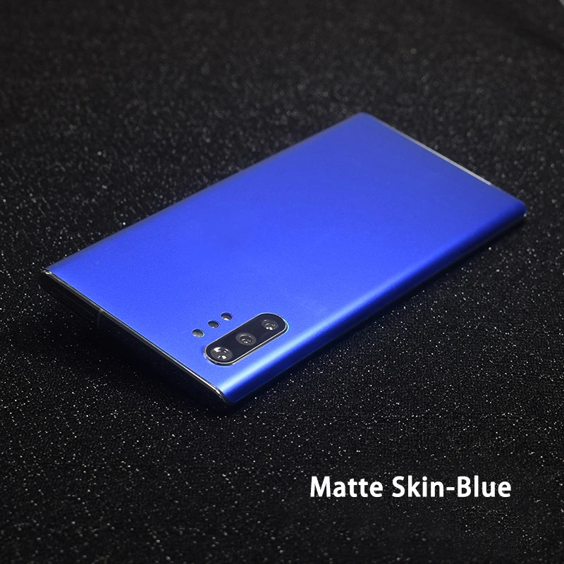 Blue Красочная матовая пленка, пленка на заднюю панель, ледяная наклейка для SAMSUNG Galaxy Note 10 S10 Plus S10e S9 8+ Note 5 8 9 A8S A750 A60 80 - Цвет: Blue