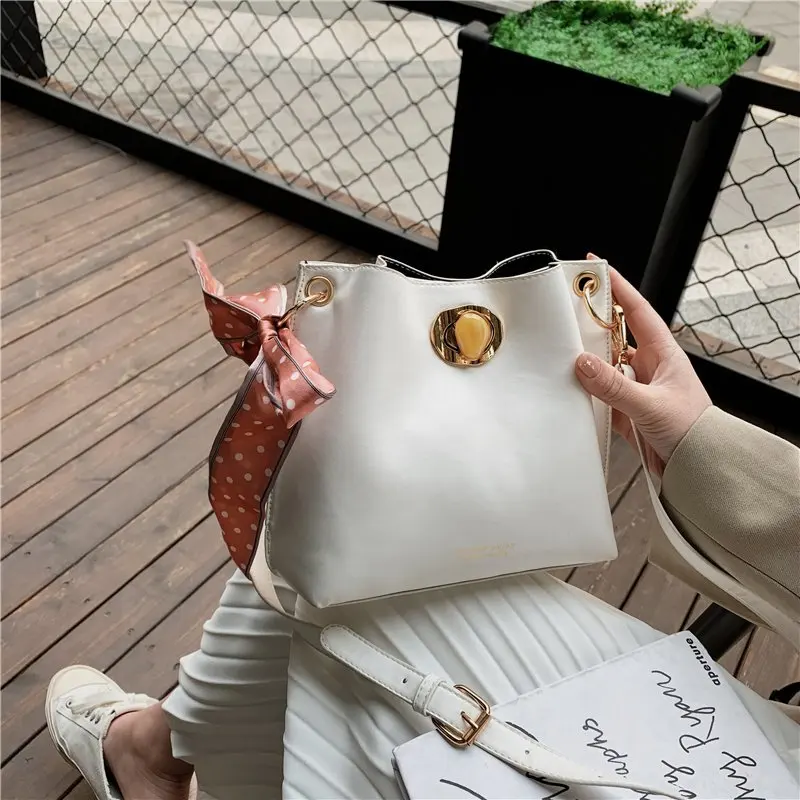 

Louis Luxury Women Bag Colorful Strap Bucket Bag Women PU Leather Shoulder Bags Brand Designer Ladies Crossbody Messenger Bags