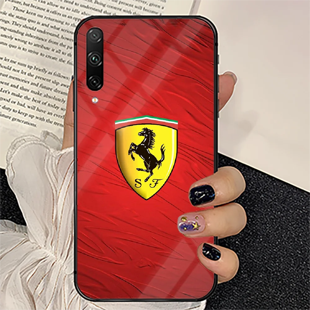 

Supercar Luxury Car Ferraris Phone Tempered Glass Case Cover For huawei honor 7 8 9 10 20 A X S lite i pro Etui Waterproof