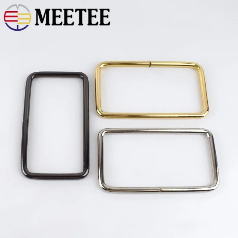 Прямоугольные металлические ручки Meetee 100x53 мм пряжки для сумок застежка на плечо