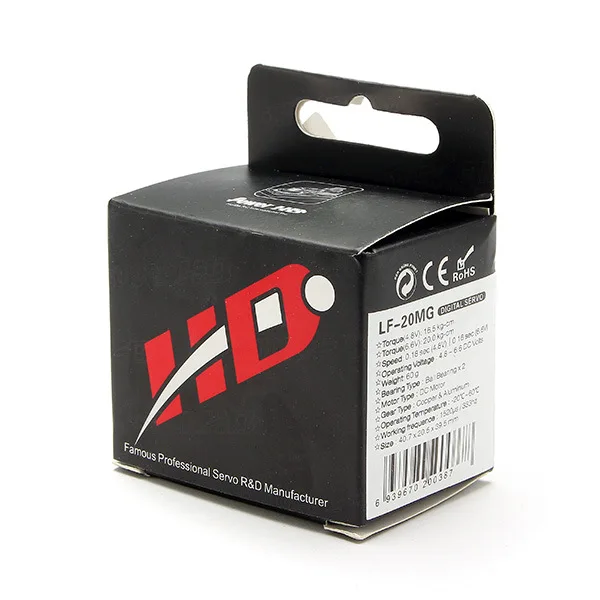 LF-20MG de potencia HD, engranaje de Metal de 20KG, Servo Robot digital, engranaje de direcci&oacute;n, cabeza UAV-2