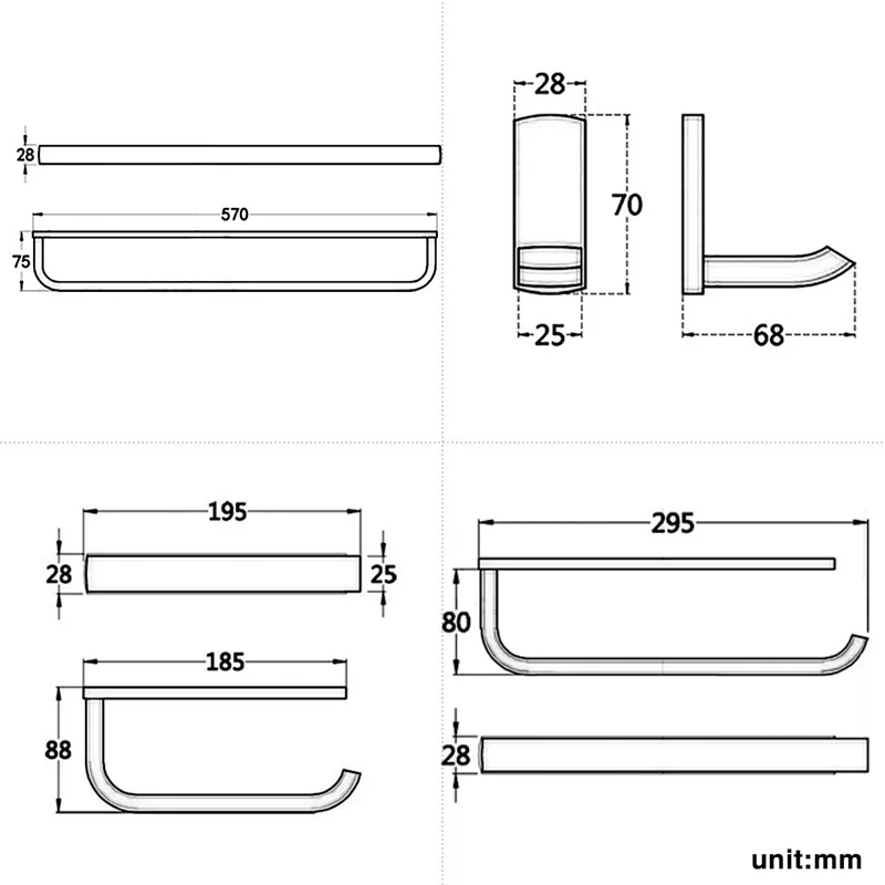 rose gold bathroom hardware set brass toilet paper holder wc tissue hanger towel bar wall mounted robe hook bathroom accessories free global shipping